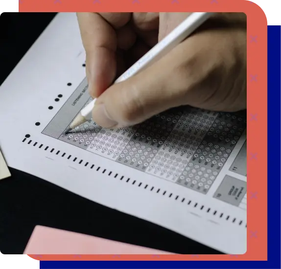 answer sheet and a pencil